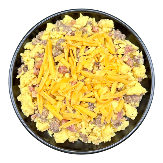 Bacon Cheeseburger Scramble (No Carb)