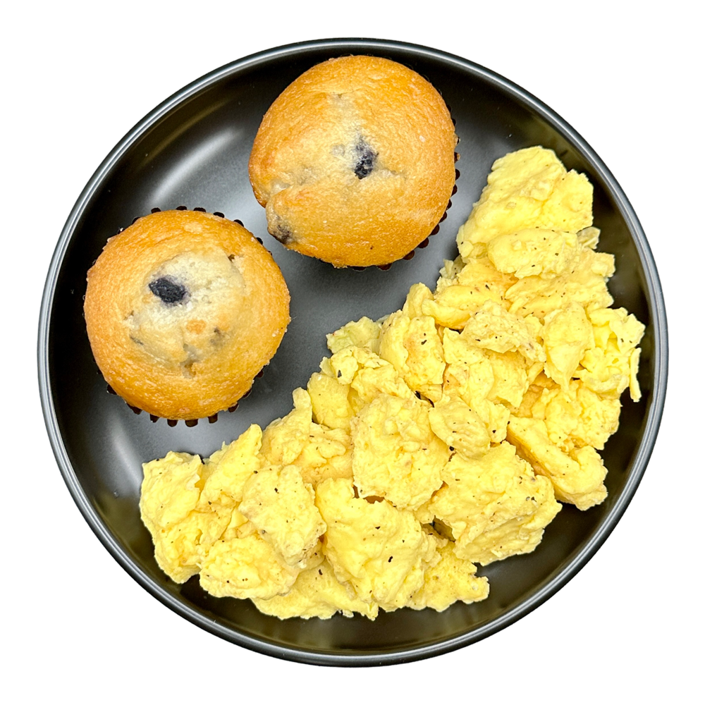 Blueberry Muffins & Eggs (Extra Protein)